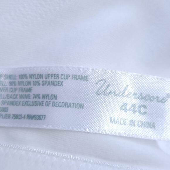 Underscore Wireless Wirefree Bra 44C White, Lace Details, Excellent Condition - Picture 5 of 5